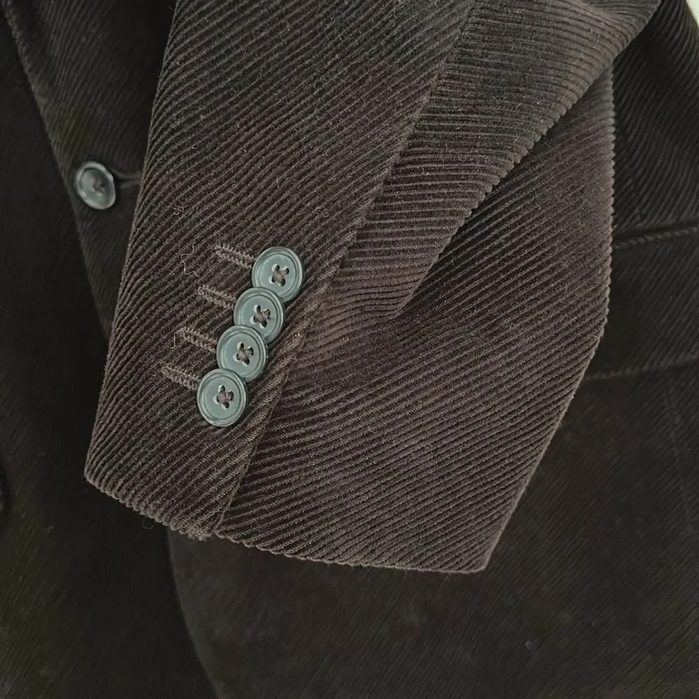 Vintage Banana Republic Corduroy Blazer 44S Brown Made in Turkey Ivy Preppy Y2K